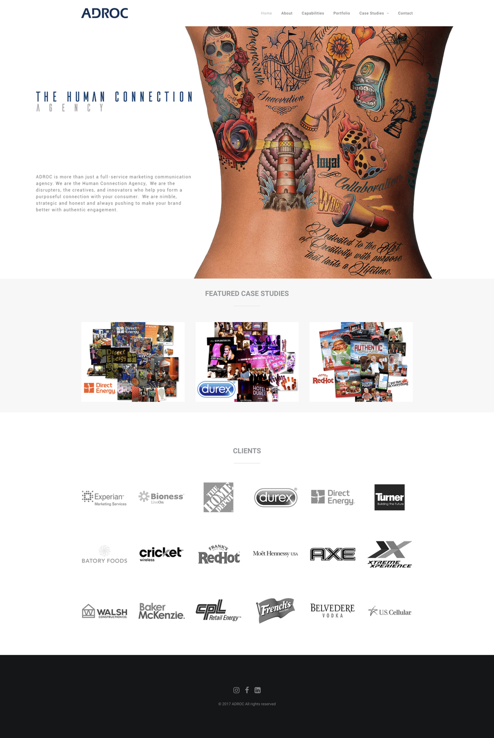 Adroc homepage