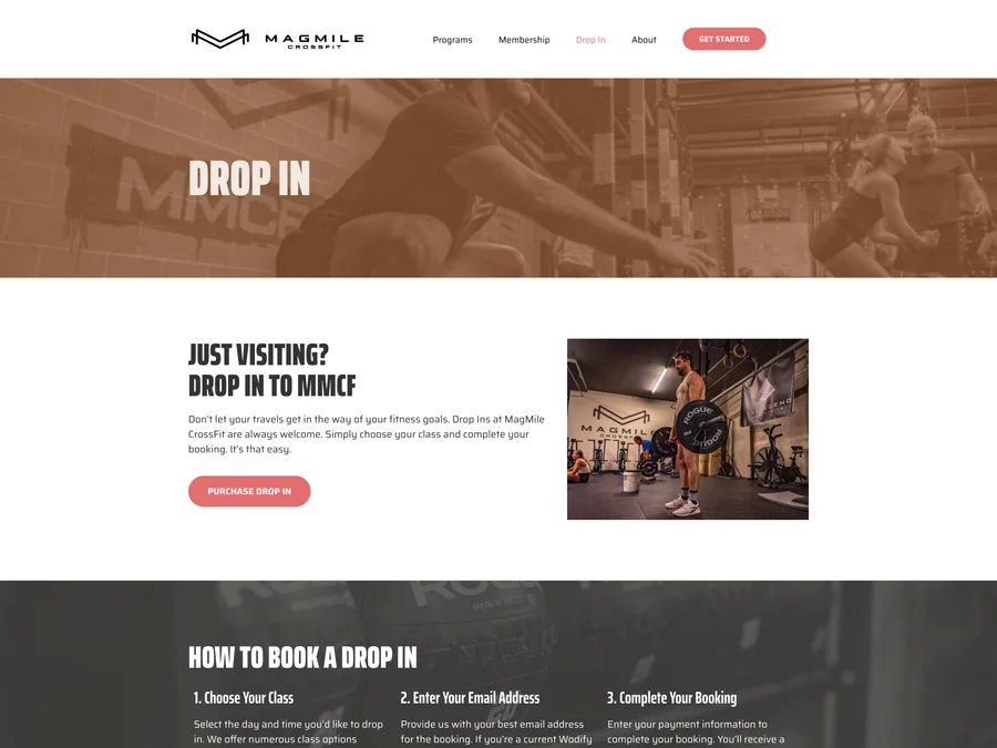 Magmile Crossfit drop-in passes page