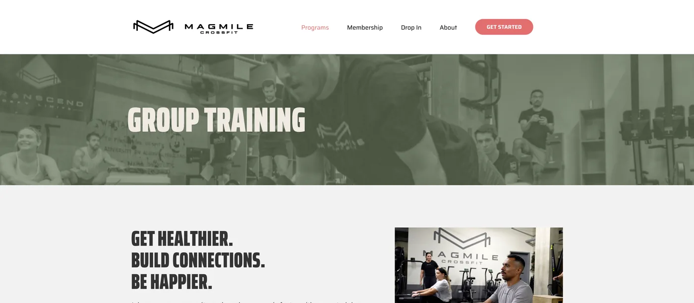 Magmile Crossfit group training page