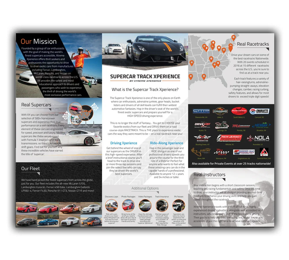 Tour brochure spread