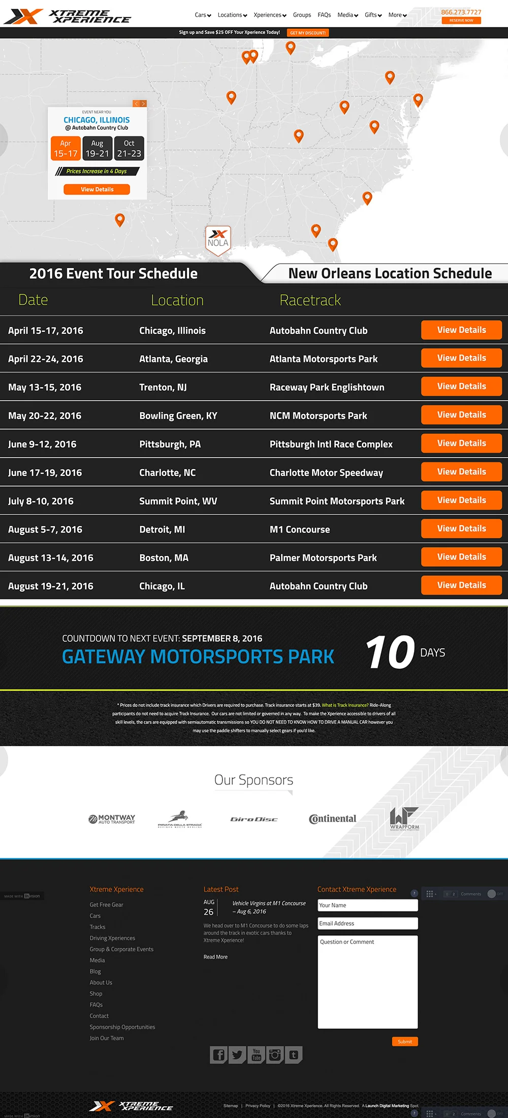 Events page rebuild